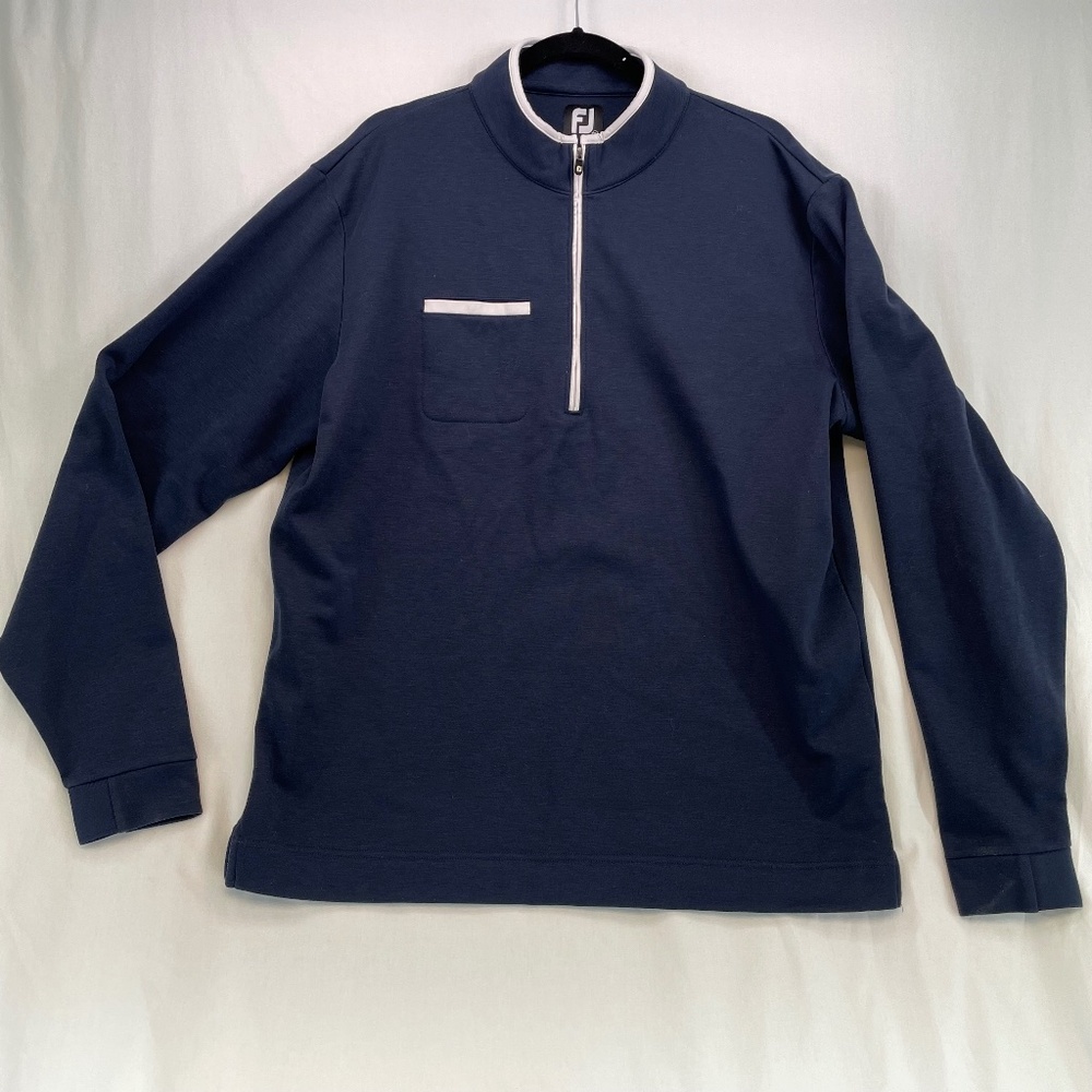 FootJoy Quarter Zip Sweater Navy White Men’s Size Extra Large XL